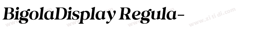 BigolaDisplay Regula字体转换